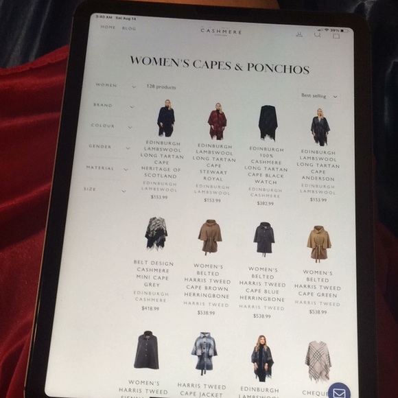 Antiq cashmere Scottish Fitted cape OOAK/Needs TLC Sweater 100% antique cashmere - Picture 11 of 13